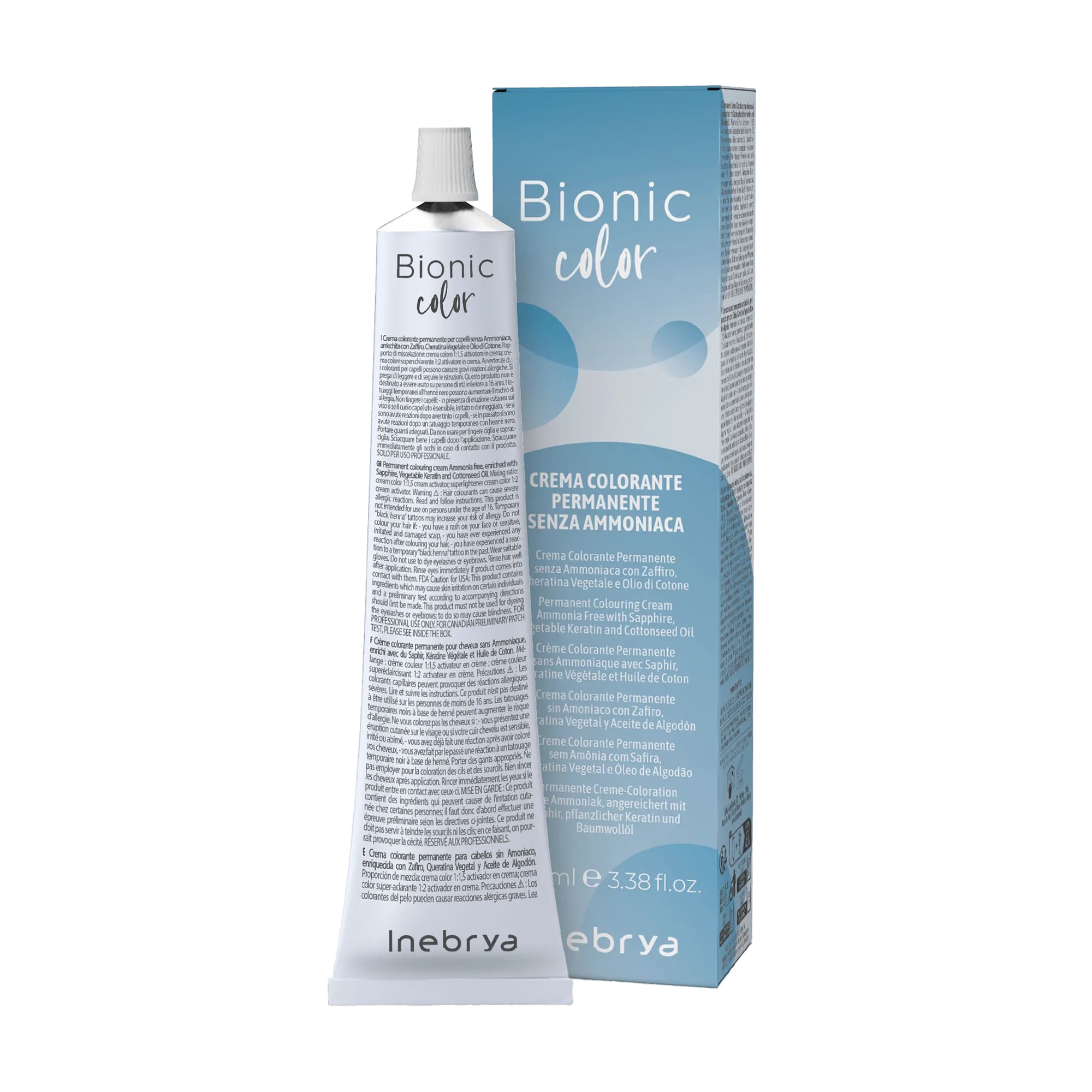 Напівперманентна крем-фарба для волосся Inebrya Bionic Color 10/02 Platinum Blonde Pearl, 100 мл